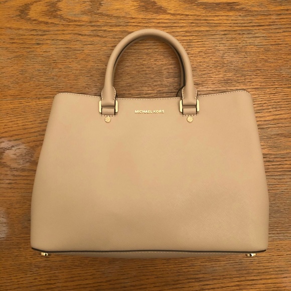 Michael Kors Savannah Oyster Leather Satchel - Picture 1 of 5